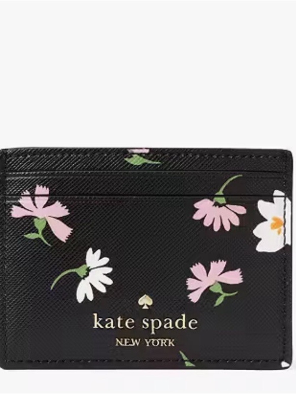 kate spade NWT Madison Floral Black Floral Card Case